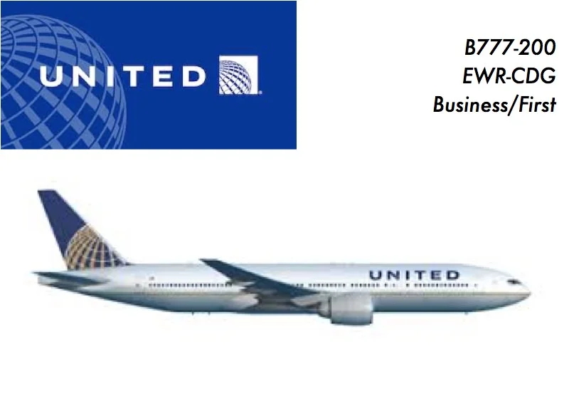 United 777-200 Business EWR-CDG