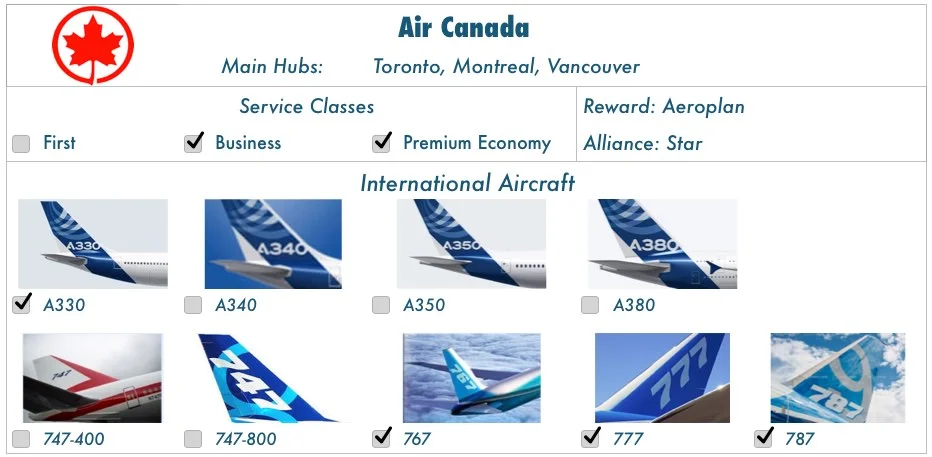 ratings courtesy Skytrax, JACDEC