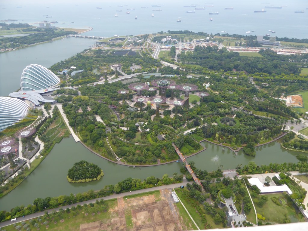 From the open air bar at Marina Bay Sands