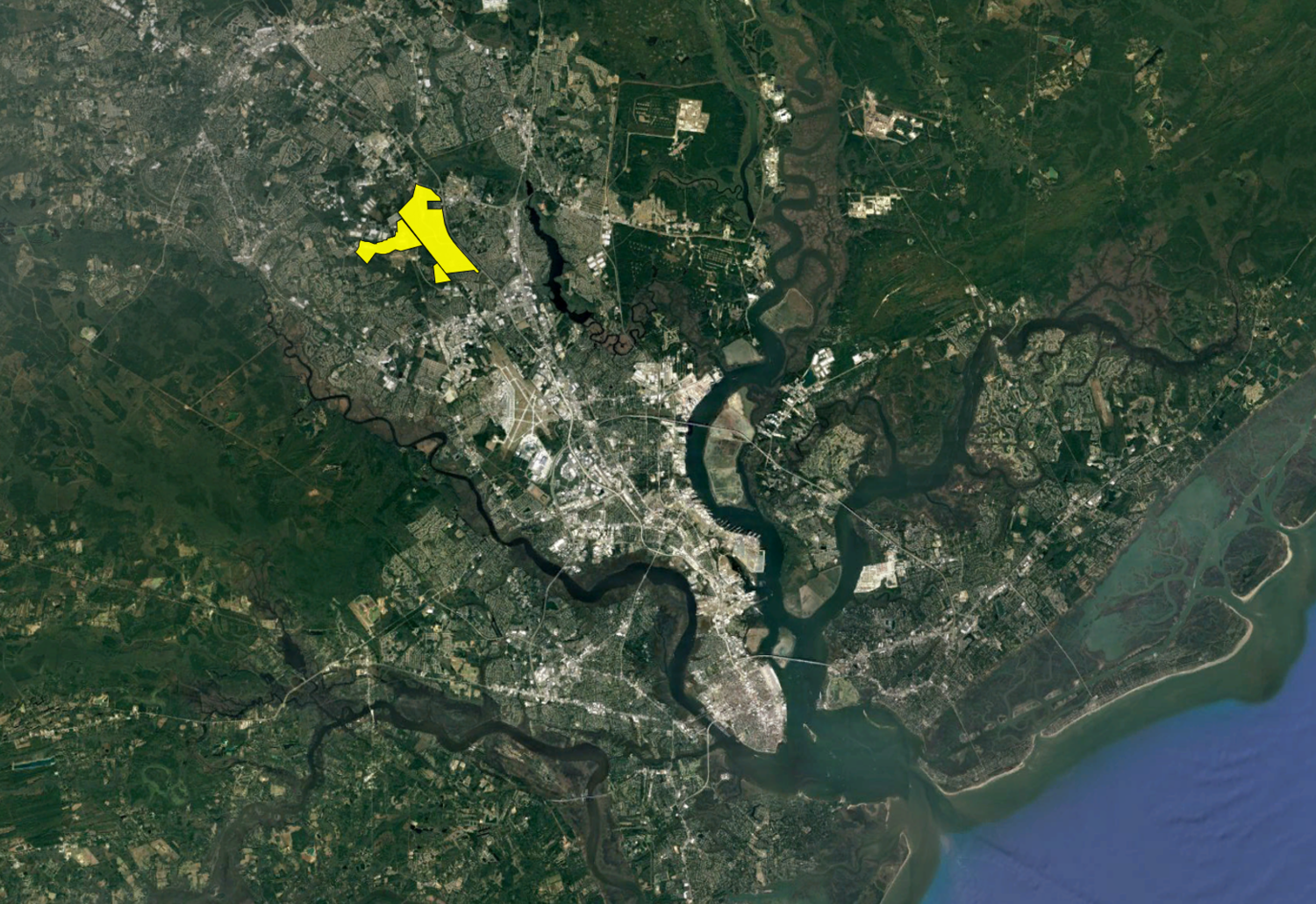Charleston MSA Location Map (2020)