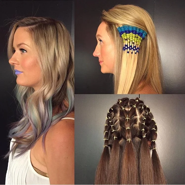 Mermaid, macrame and elastics - oh my! Photo credit - Shelby T. of Showpony Hair