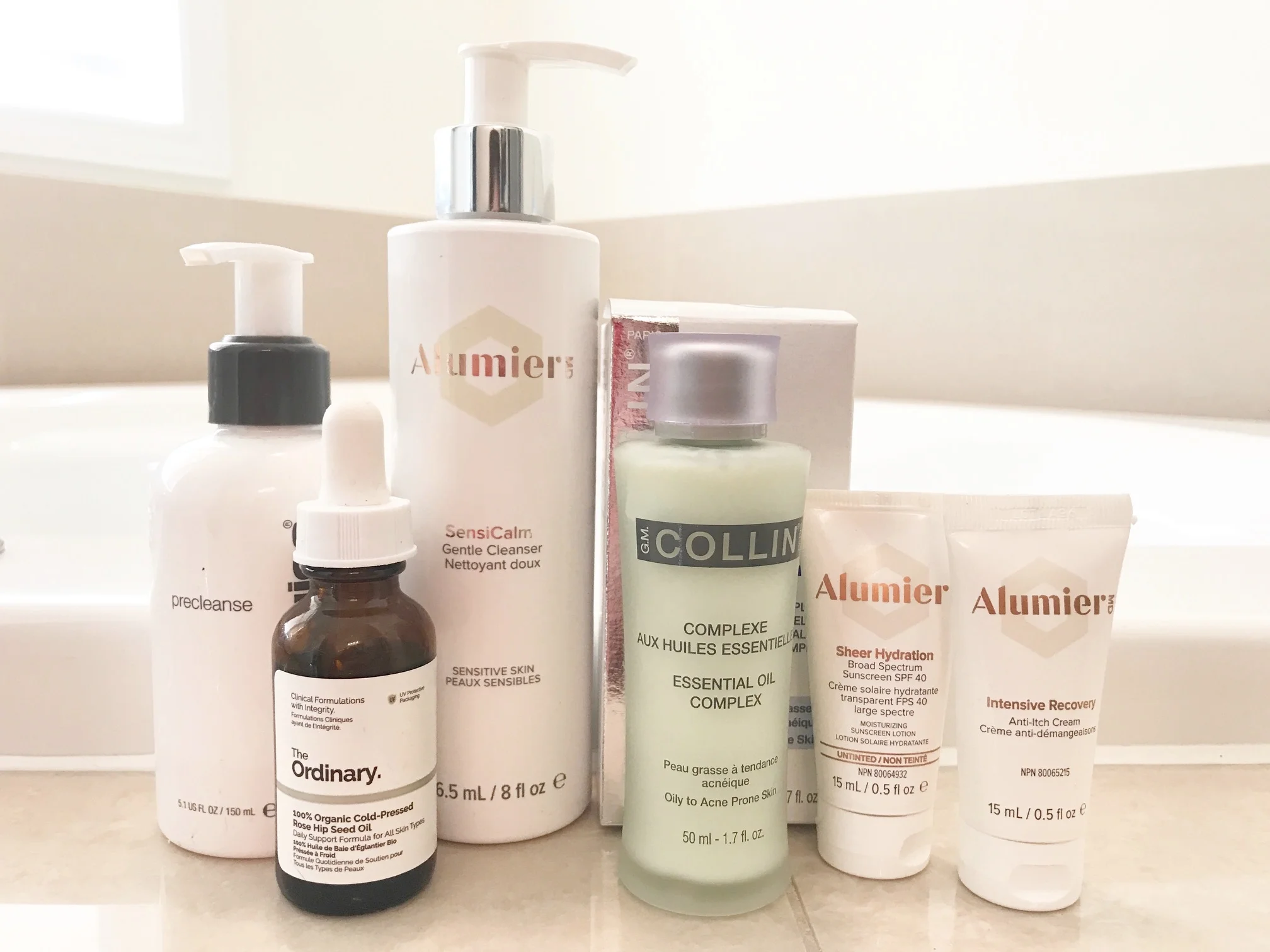 Here's a snippet of my current products that I'm using, that are NOT irritating my finicky skin.