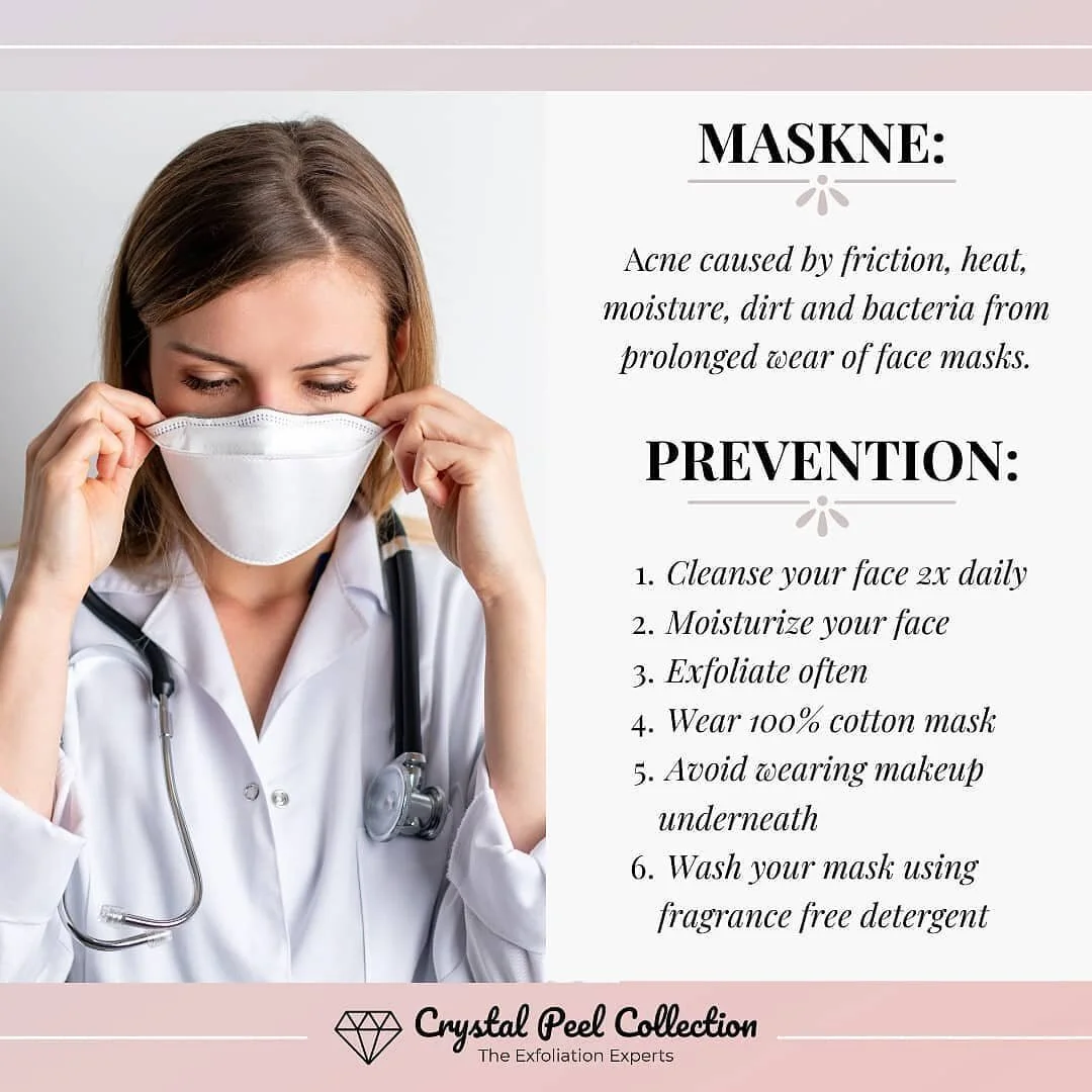 Have you been experiencing more breakouts since wearing a mask?🤷🏽&zwj;♀️
You're not alone, the maskne struggle is real!

Maskne is caused by friction, heat, moisture, dirt and bacteria that get trapped in our mask leading to breakouts around our no
