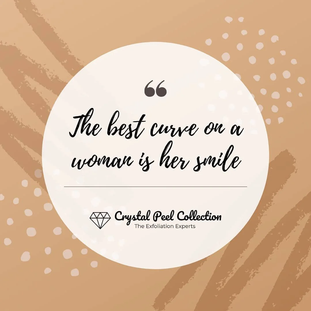 💞 The best curve on a woman is her smile and the best foundation she can wear is healthy glowing skin!

💎 The Crystal Peel Collection will have you smiling with confidence in your skin! Our exfoliating line will help reduce redness, acne and hyperp