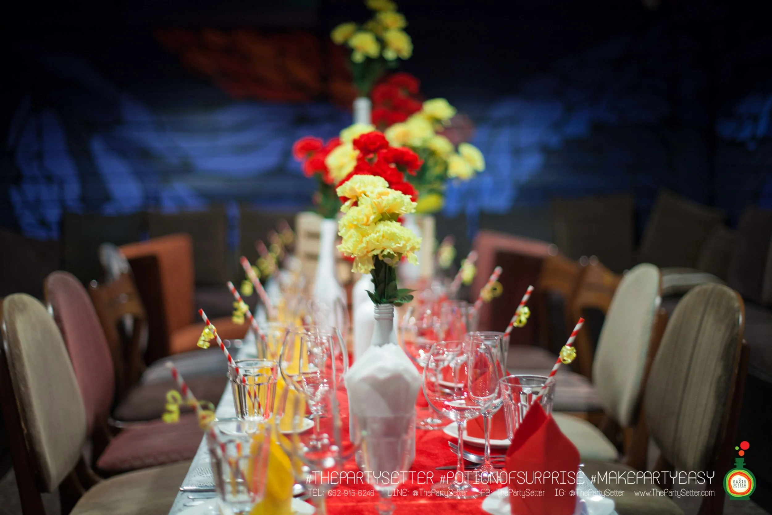 Yellow Red Theme — THE PARTY SETTER บริการรับจัดปาร์ตี้ รับจัดงานอีเว้นท์