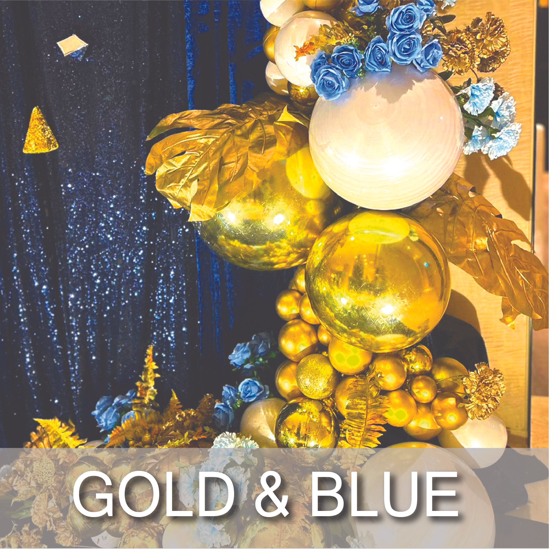 gold and blue