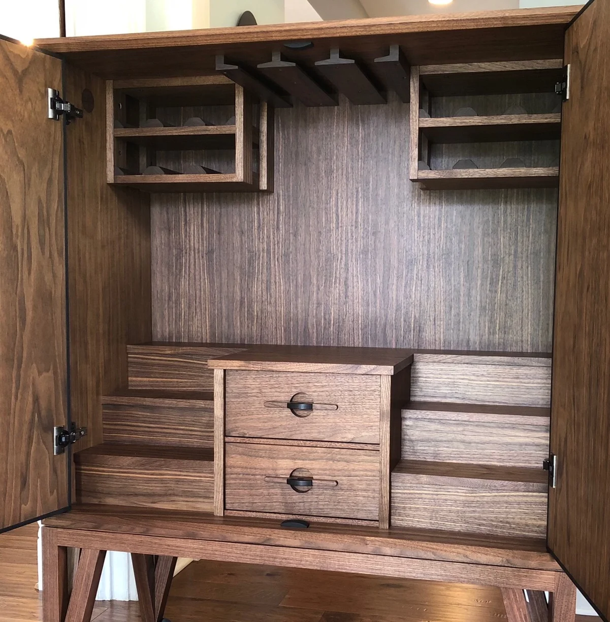 Walnut Liquor Cabinet Keith Johnson Custom Woodworking