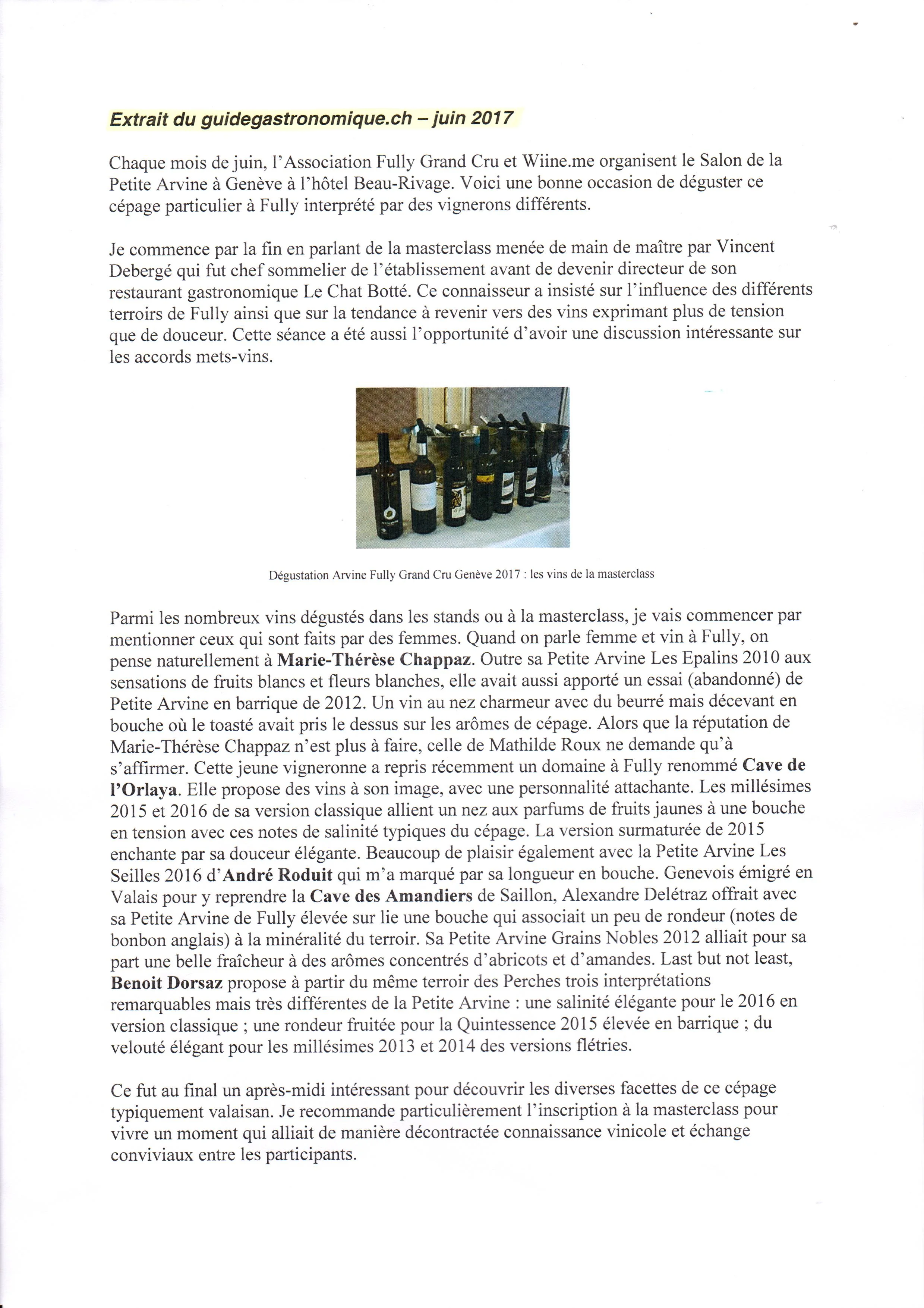 note de dégustation arvine 2016 -3