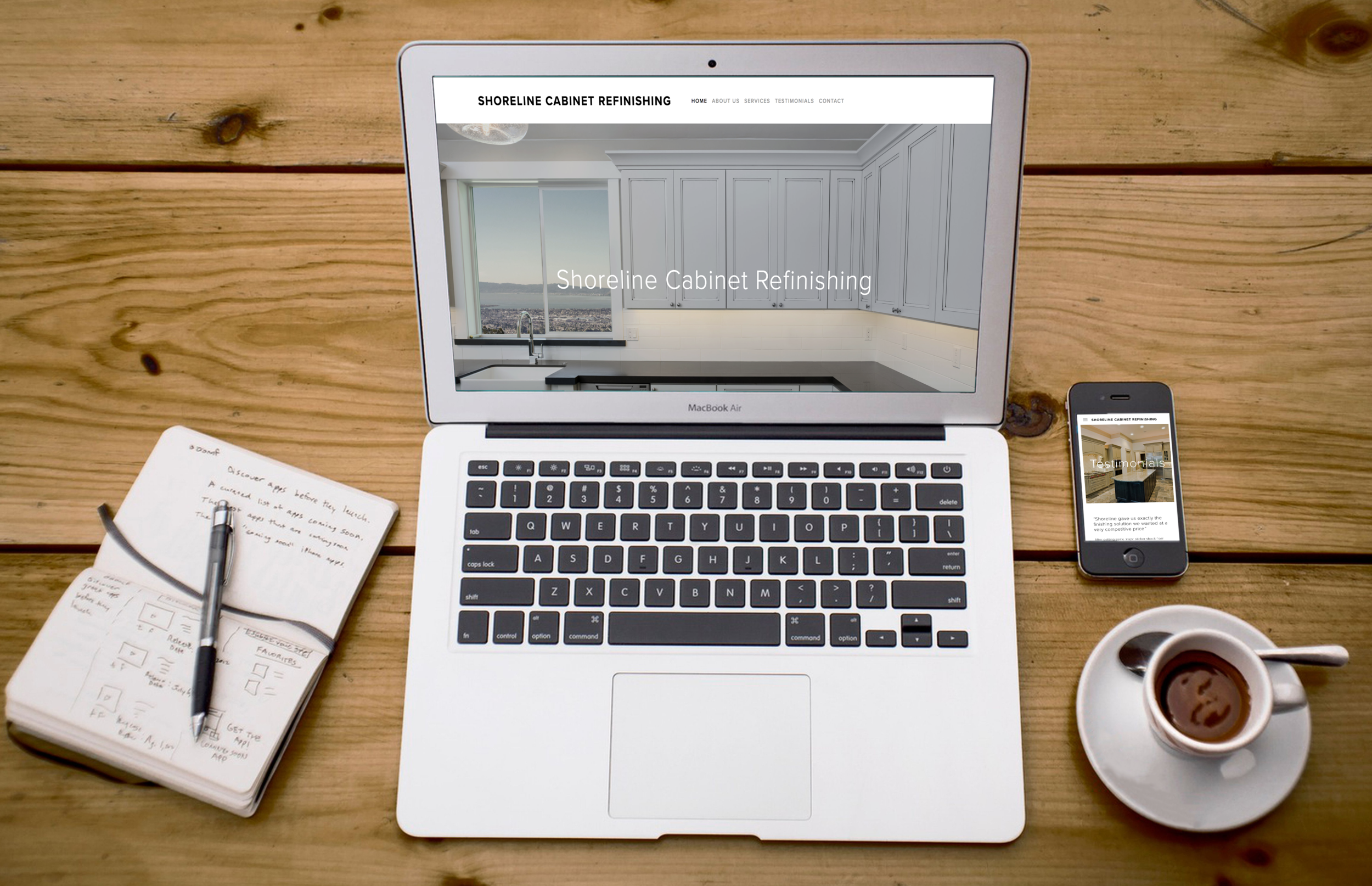 Shoreline Cabinet Refinishing website