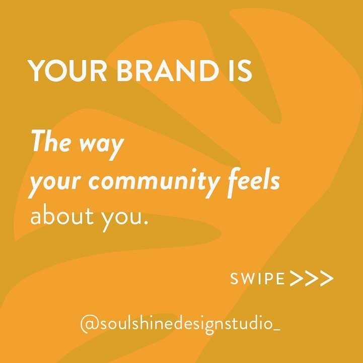 Here's a quick and easy way to get clear on &quot;brand&quot; and &quot;branding&quot; 👇️⁠⠀
⁠⠀
&gt;&gt;&gt; Your BRAND is the way your community feels about you.⁠⠀
⁠⠀
&gt;&gt;&gt; You shape the way they feel through the act of BRANDING.⁠⠀
⁠⠀
Want to