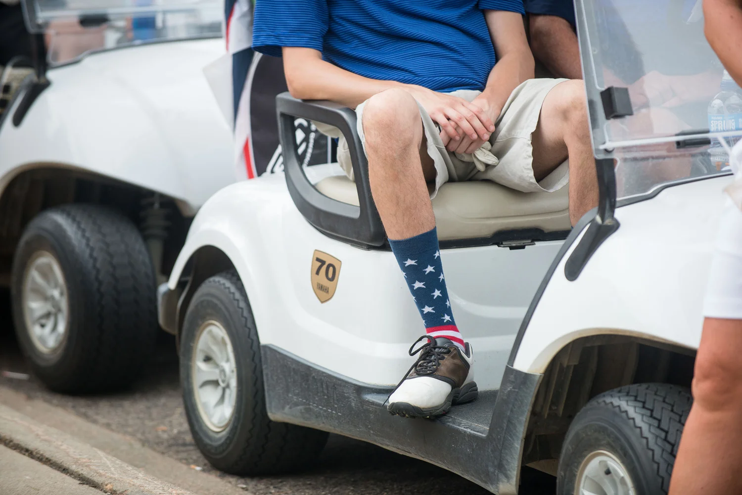 Participants showcase their patriotic spirit during the Eagle Heroes Golf Tournament at Crystal Lake Golf Club in Lakeville, MN. Photo by Lakeville Event Photographer Anthologie.