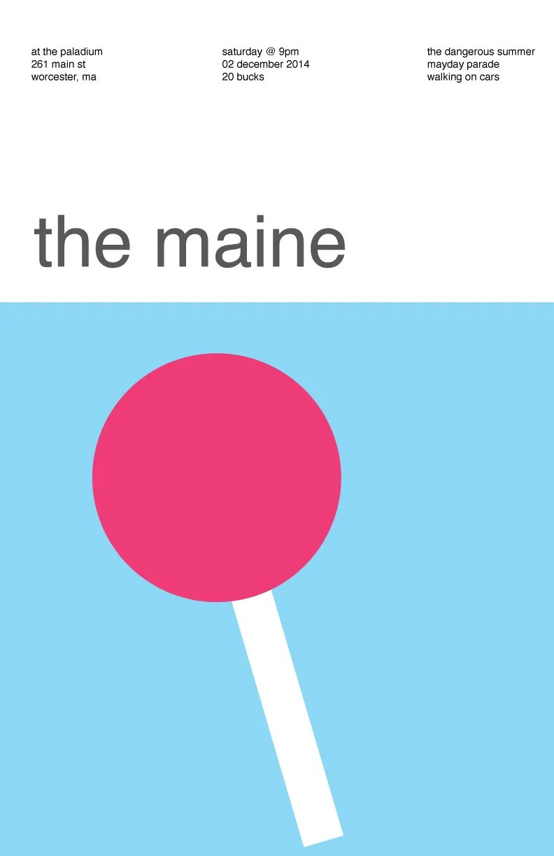 The Maine concert poster