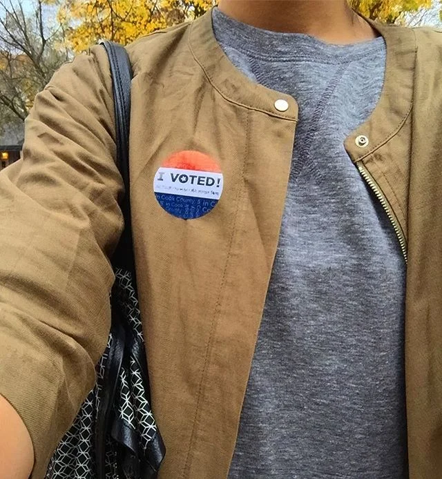 Voting today so that our korean born son never has to worry about being deported. #imwithher #makehistory #election2016 #🇺🇸 #🇰🇷