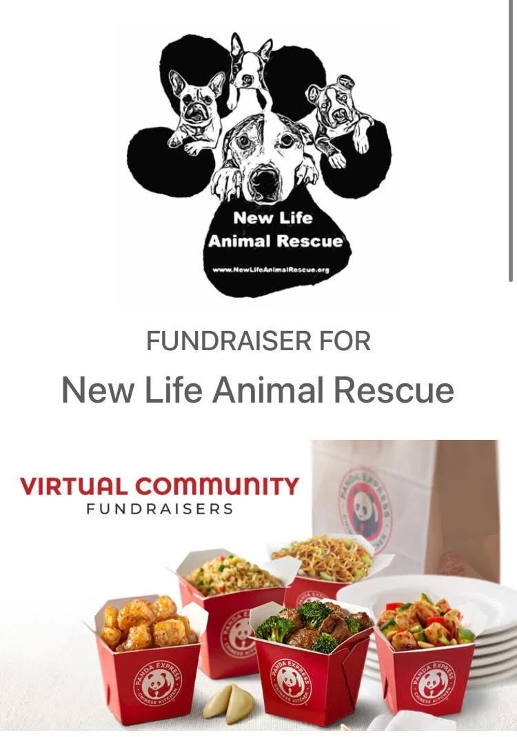 NATIONWIDE Panda Express Fundraiser fro New Life Animal Rescue!