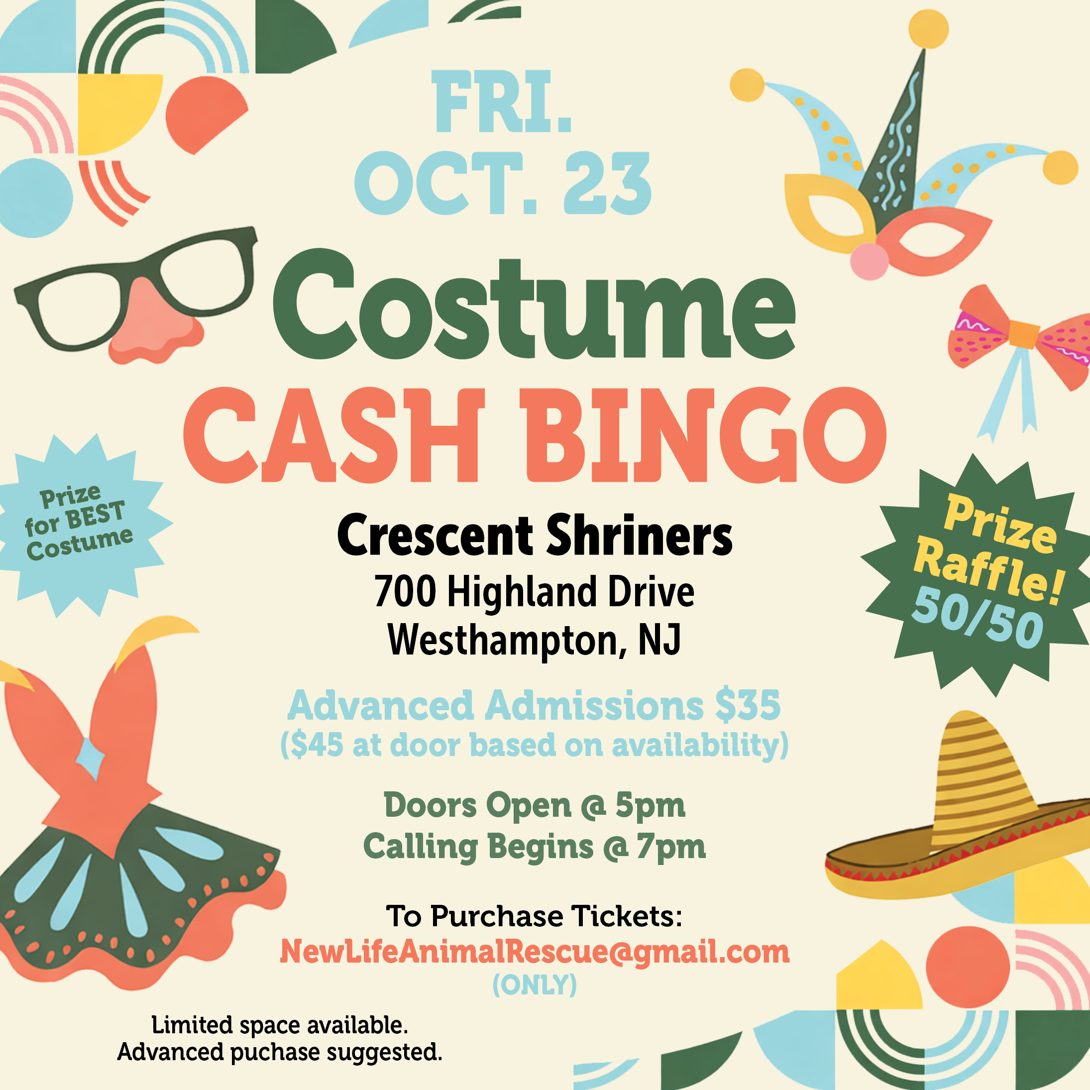 Costume Party Cash Bingo!