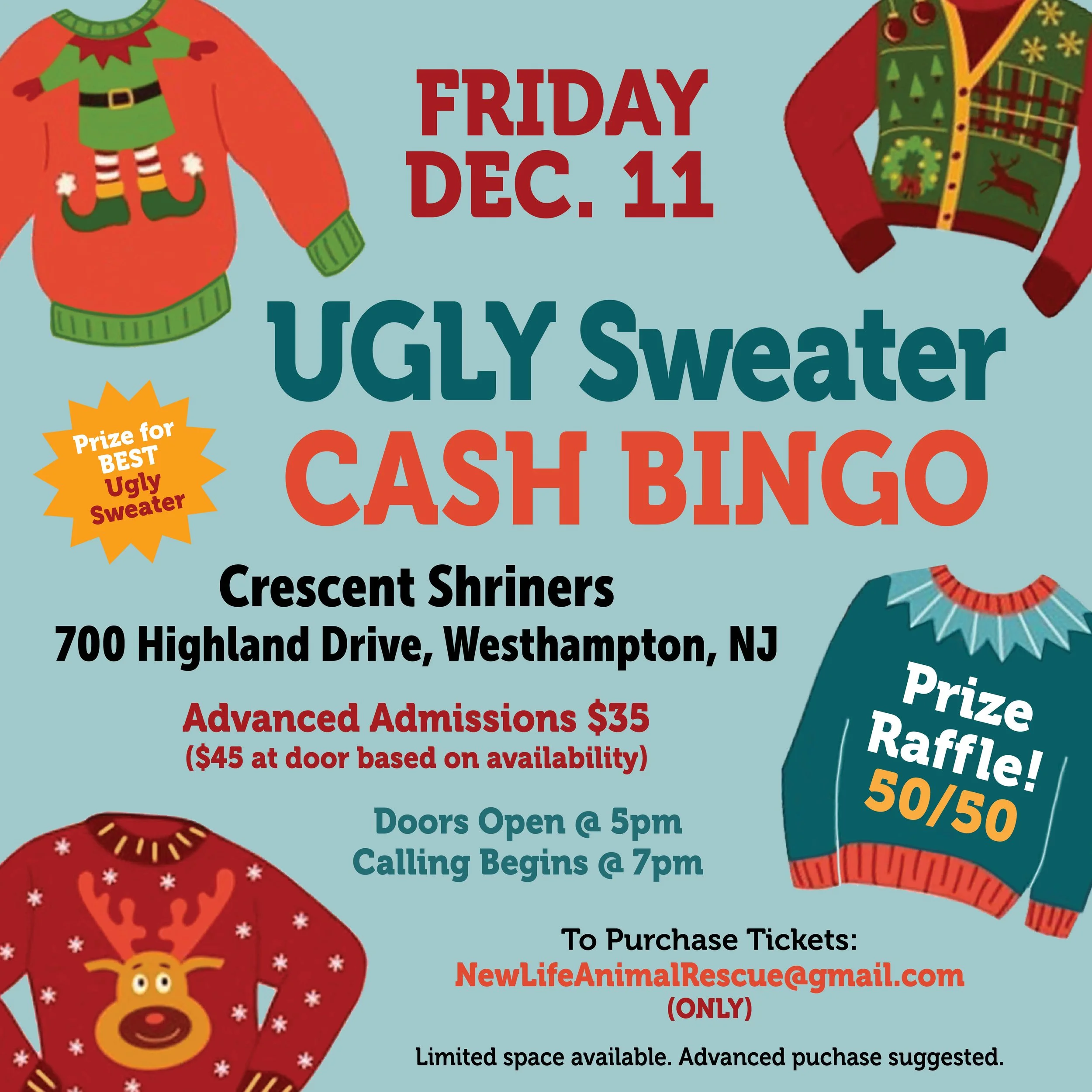 Ugly Sweater Cash Bingo