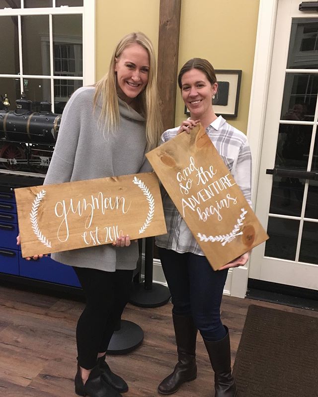 One more from last night's workshop- 1.5 hours of intense letterform instruction and then onto the wood signs! Can't wait to get the next class on the calendar! #lscworkshops #learncalligraphy @traincreative