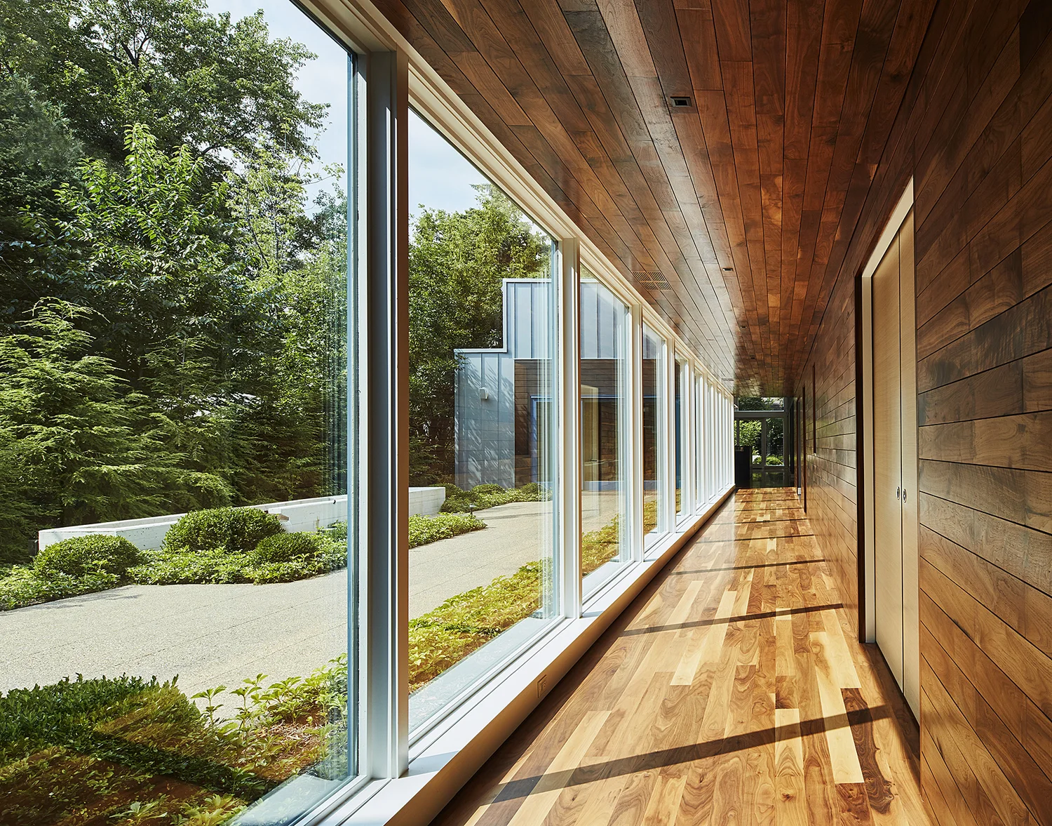 View of the main courtyard from the central corridor in the house. This view can be seen from almost every room.