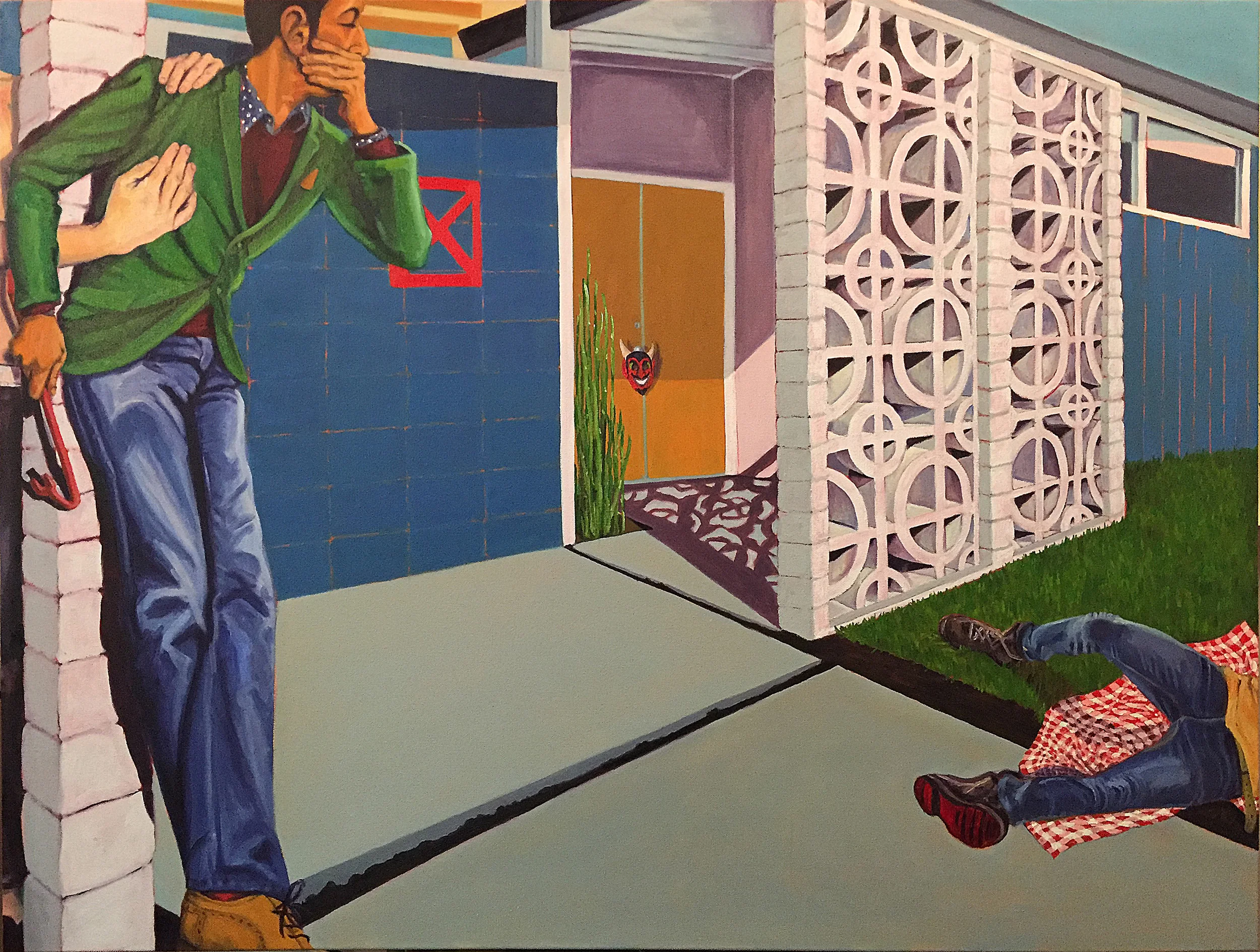 Picnic on the Grass. 36 x 24", oil on canvas, 2016