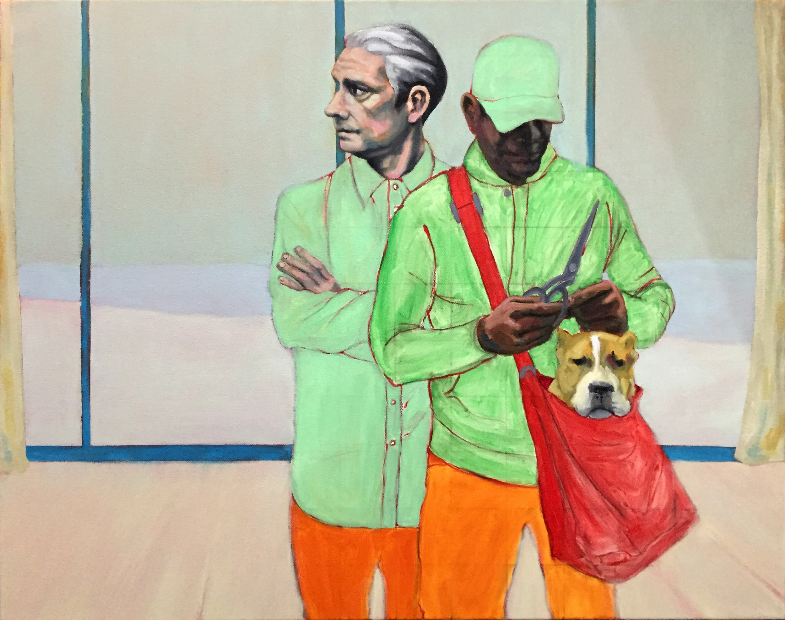 This is the one that I think will work out. Set in the same room as Dreams of the Abandoned. I have yet to paint the woodwork (currently blue), the clothing, a mask on the man in profile – Venetian, I think – and then add shadow on the figures as th…