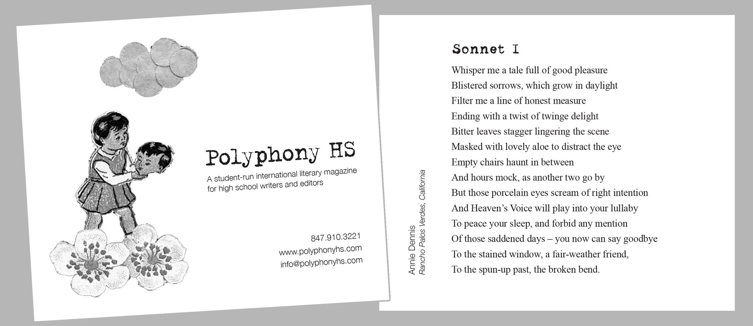 Poem card included with year-end appeal