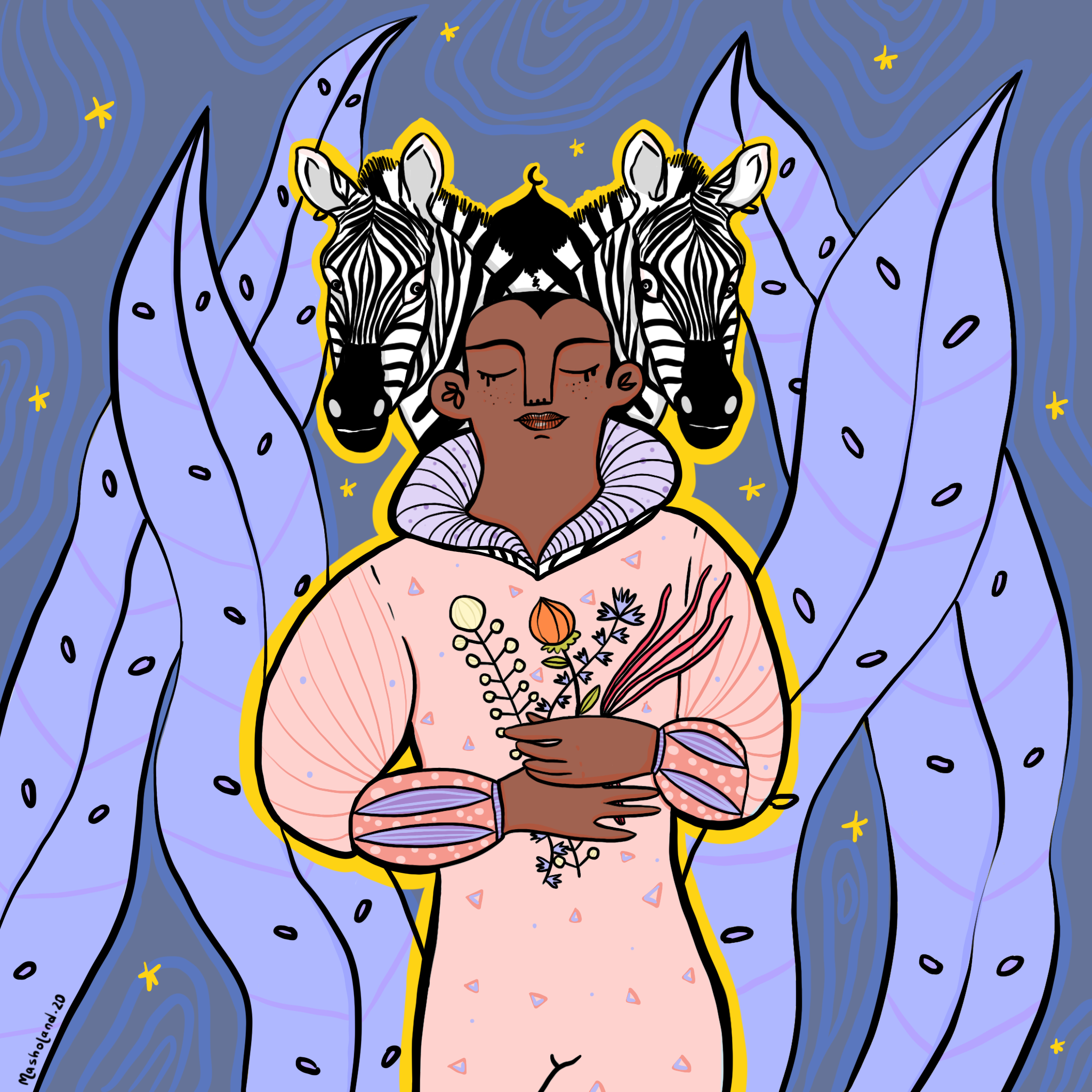 Surreal symbolic art by Masholand exploring memory and myth