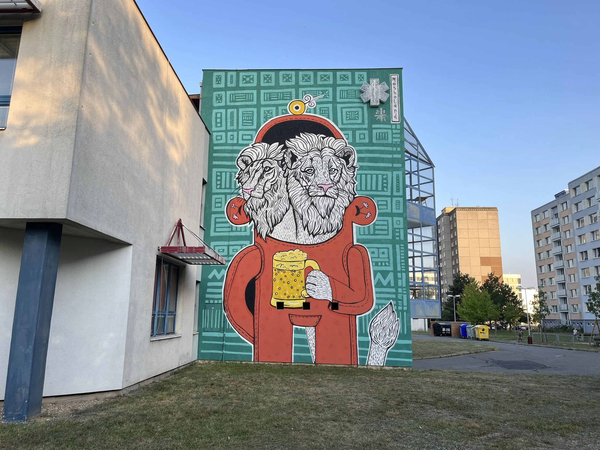 Two-headed alchemist lion in Mlada Boleslav by Masholand, Mesto=Galerie