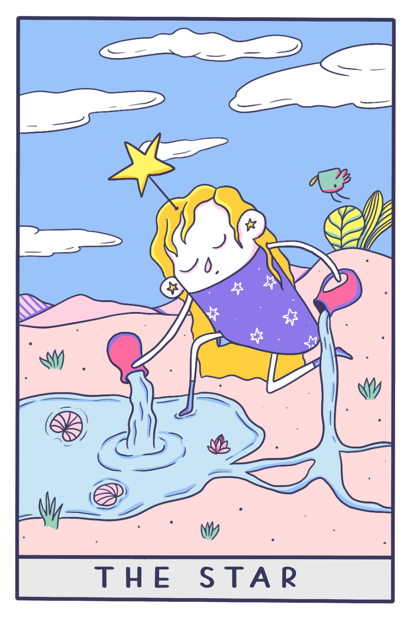 The star - Tarot reinterpretation in illustration: Masholand symbolic artwork full of hidden meaning