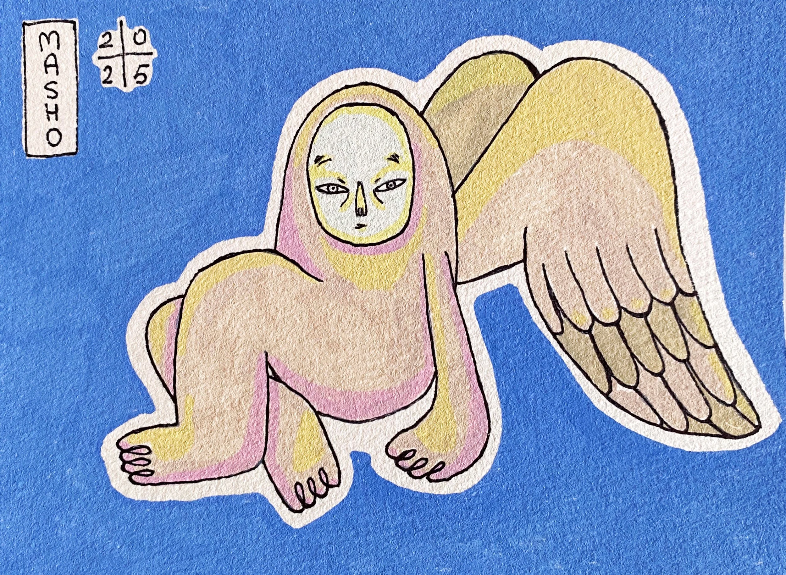 Tired like your angel - illustration by Masholand