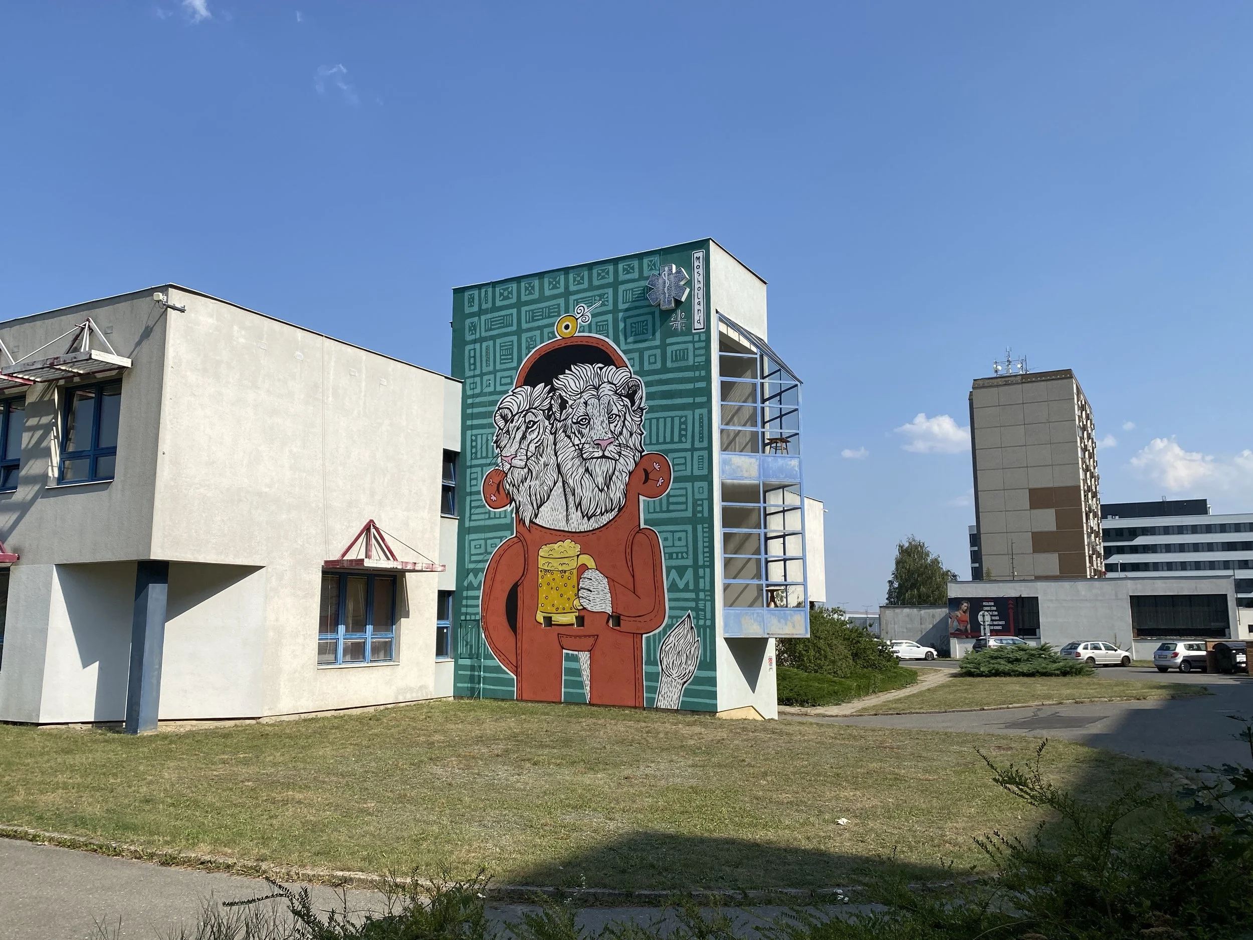 Two-headed alchemist lion in Mlada Boleslav by Masholand, Mesto=Galerie