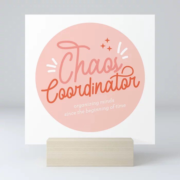 Shoutout to all the project managers and general chaos coordinators ✨
&bull;
&bull;
&bull; 
#chelseamonico #typography #illustration #fineart #graphicdesign #artistsoninstagram #chaoscoordinator #pink