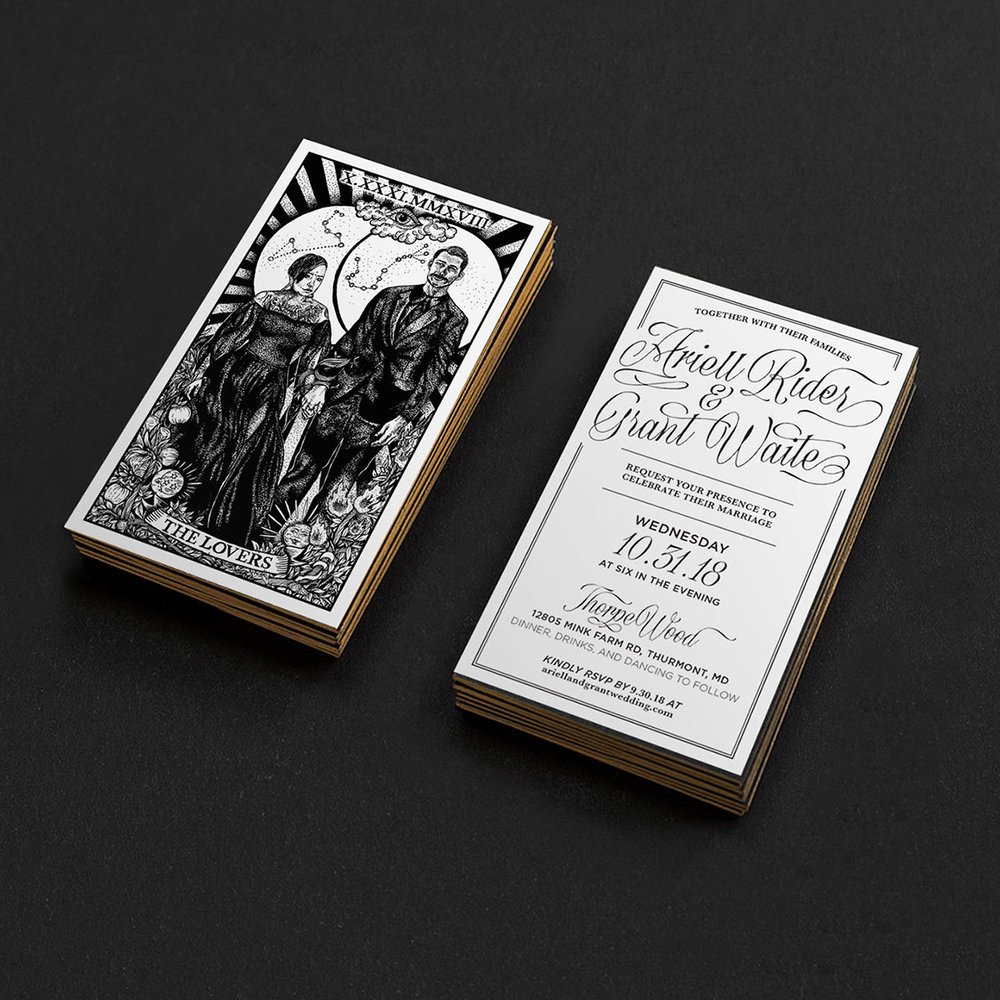 THE LOVERS TAROT WEDDING INVITE