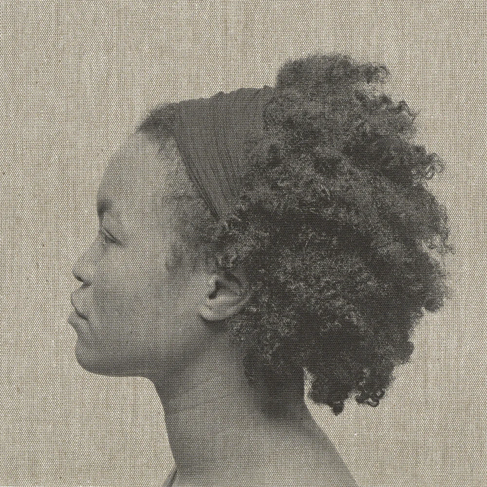 Hairpiece, self-portrait, afro, profile
