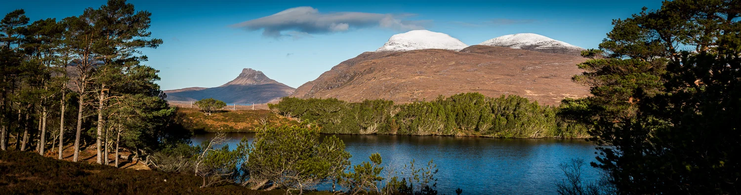 Loch Cùl Dromannan with Stac Pollaidh and Cùl Beag.