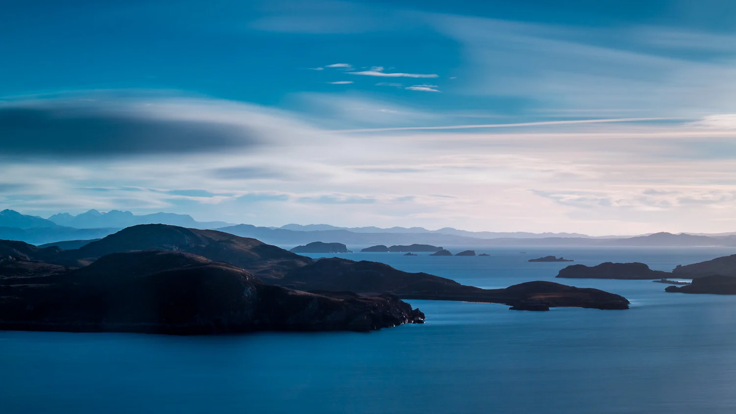 The Summer Isles and hills of Wester Ross.