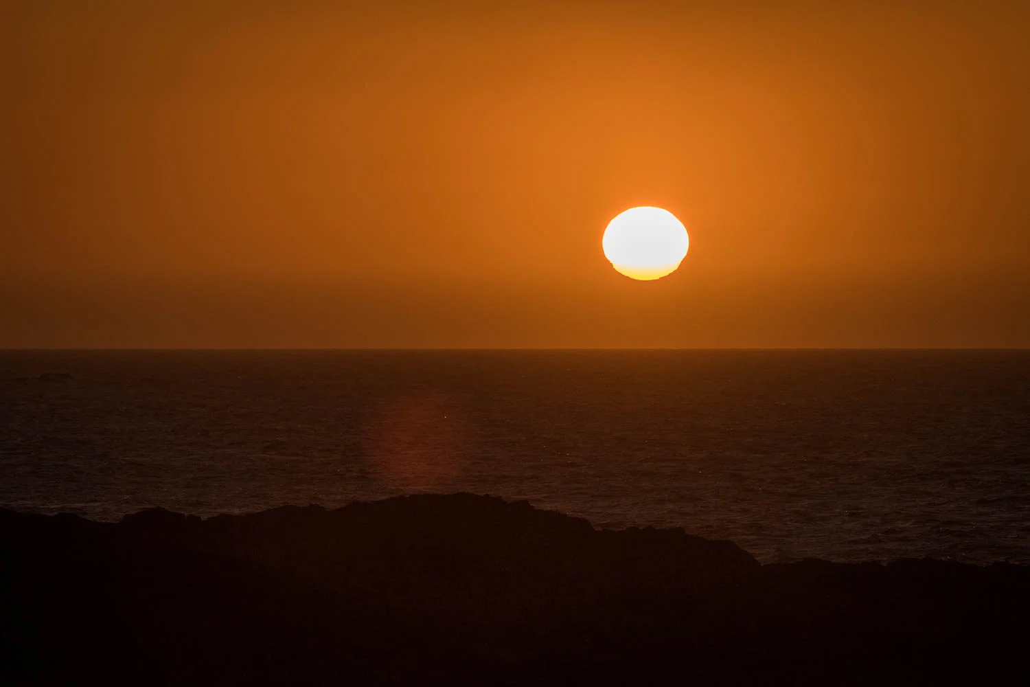 Sunset over the Atlantic.