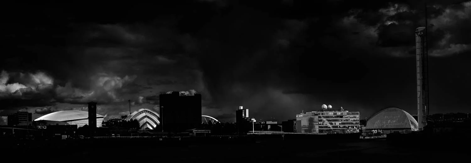 The Glasgow skyline from the Riverside Museum.