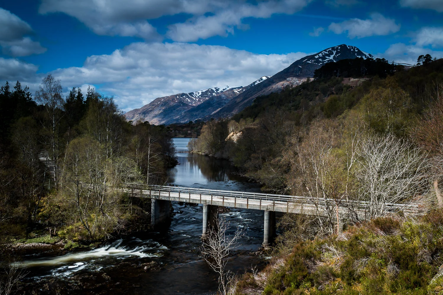 Looking along the River Affric with Sgùrr Na Lapaich on the right.