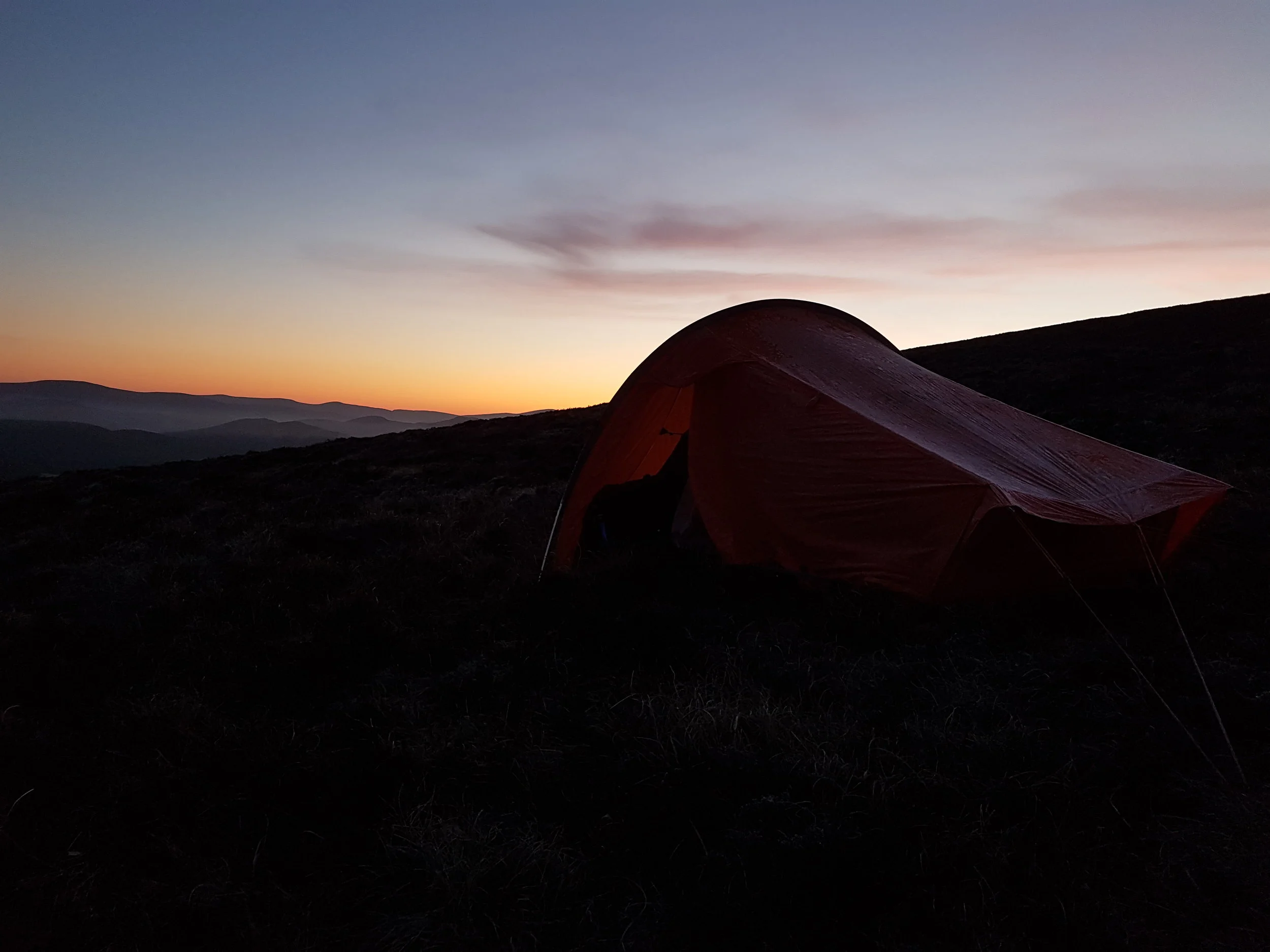 The pre-dawn sky.