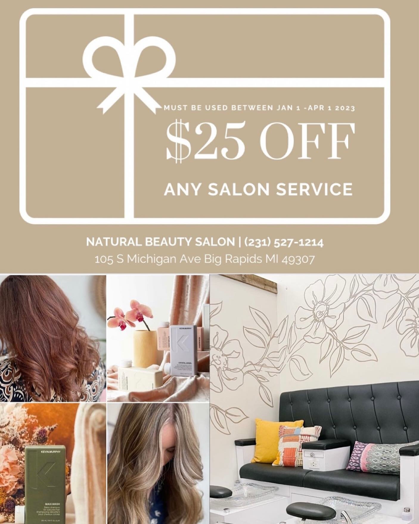 ✨BLACK FRIDAY SPECIAL✨
.
Through December 9th, you will receive a $25 service voucher with a $100 gift card purchase!
.
We are closed for the holiday weekend, but starting Monday you can call or stop in to purchase. We are offering complimentary mail
