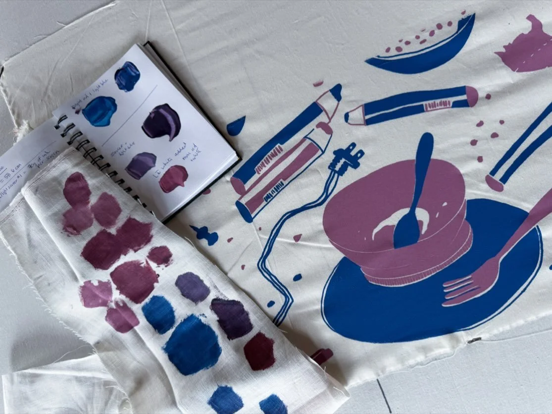 The preparations.

For &lsquo;Messy House&rsquo; soon to be on view in the group textiles show @acadiagallery.