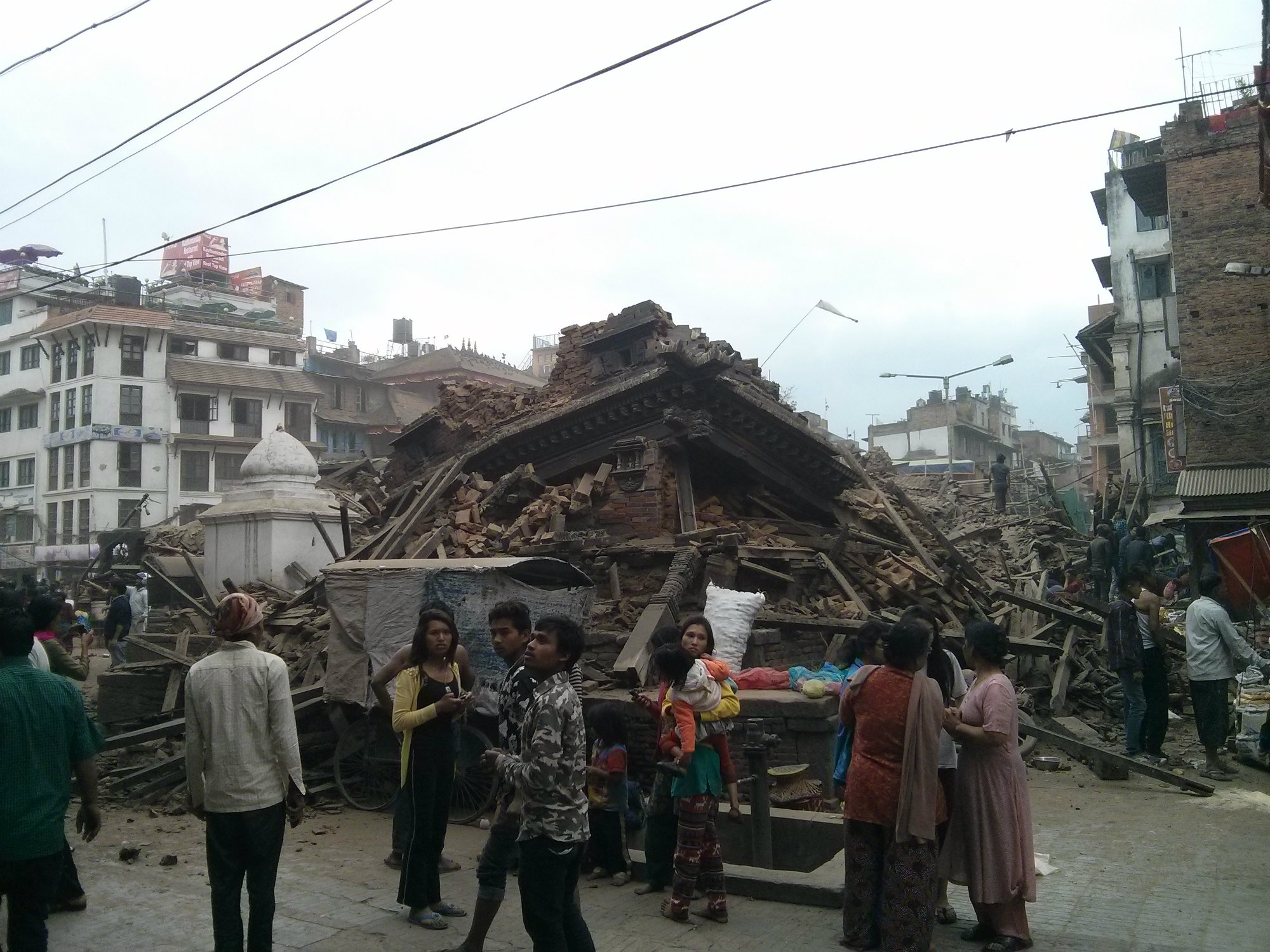 Devastation in Bhaktapur