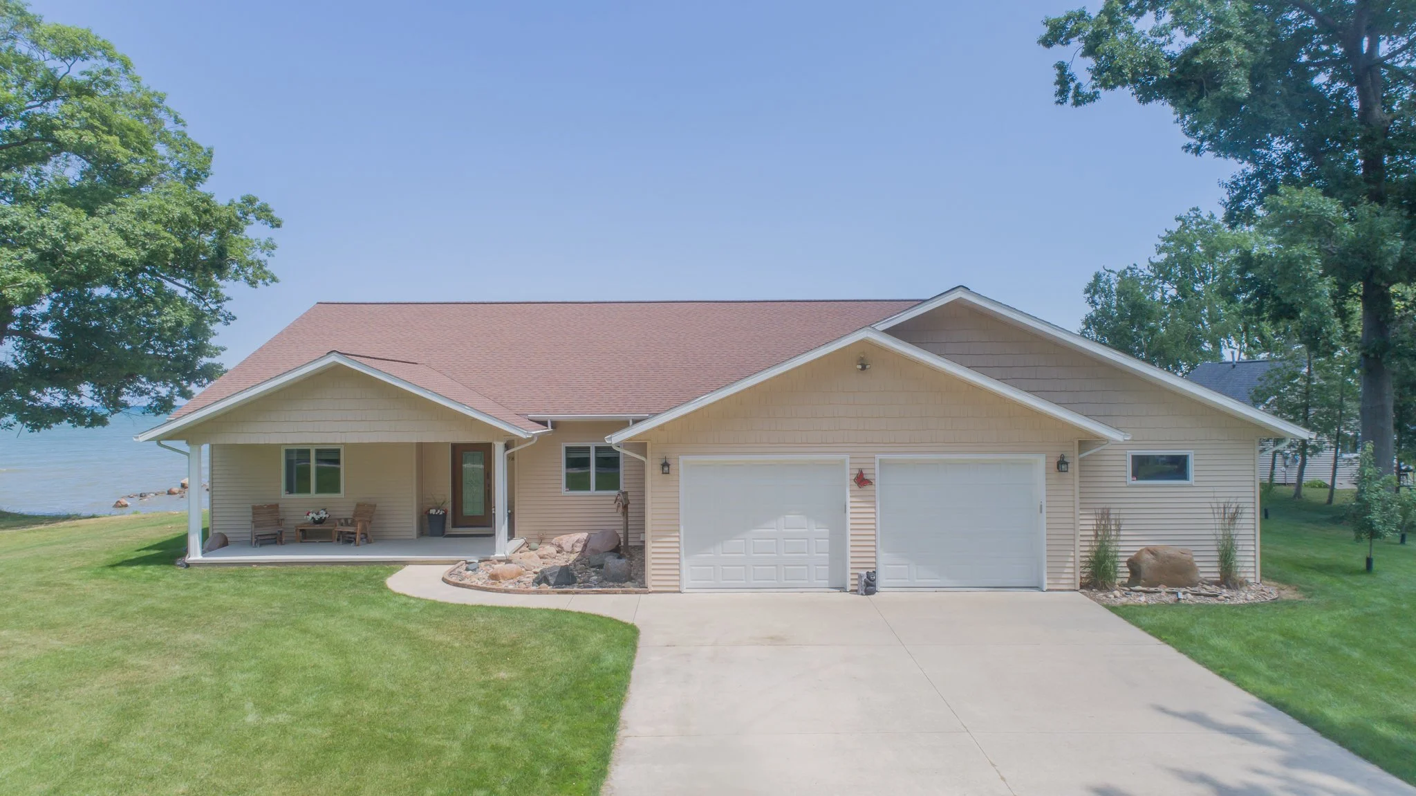 SOLD!!!  Gorgeous Lakefront on 233' of Frontage, built in 2017