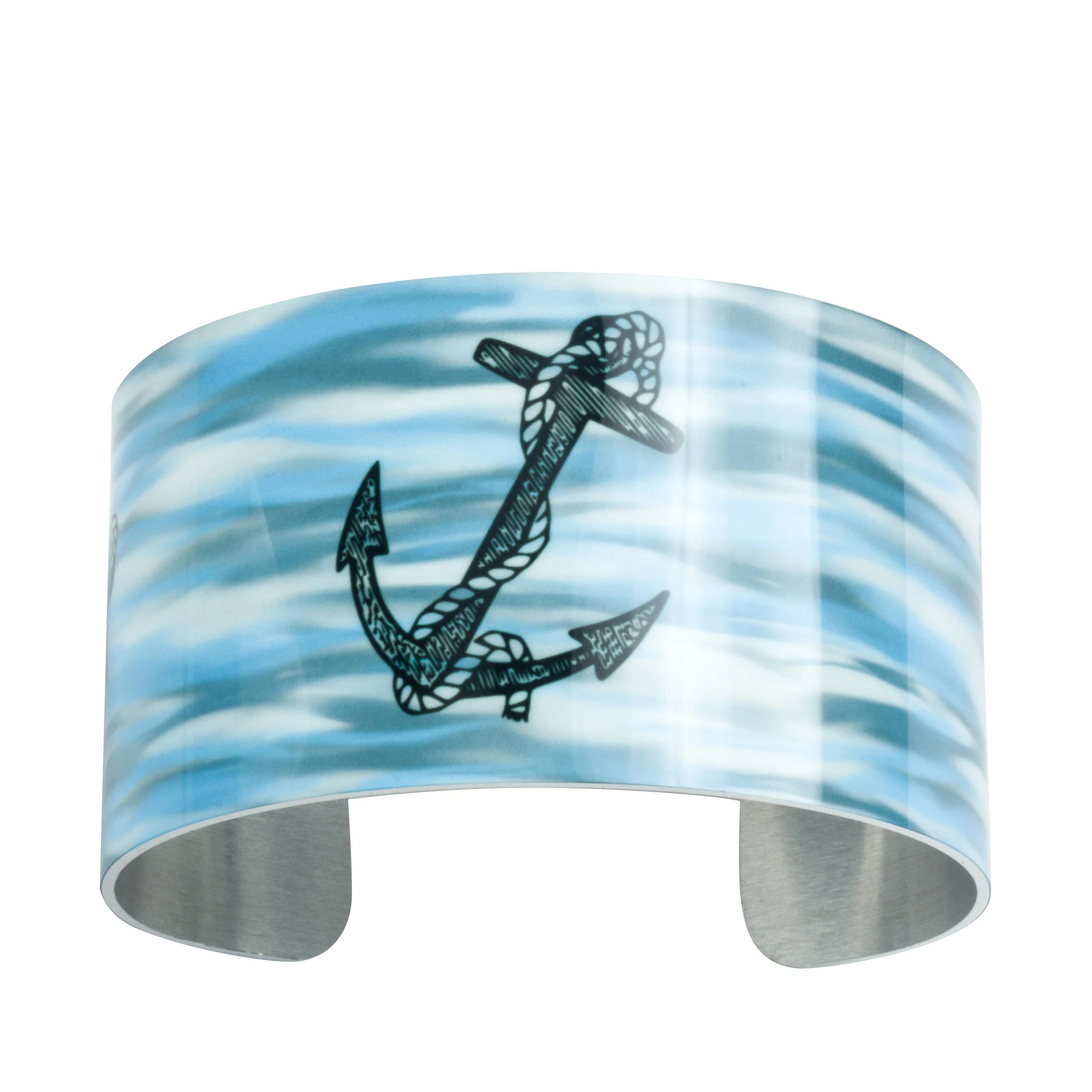 Anchor Wide Cuff Bracelet