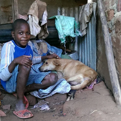 Brandon and his dog