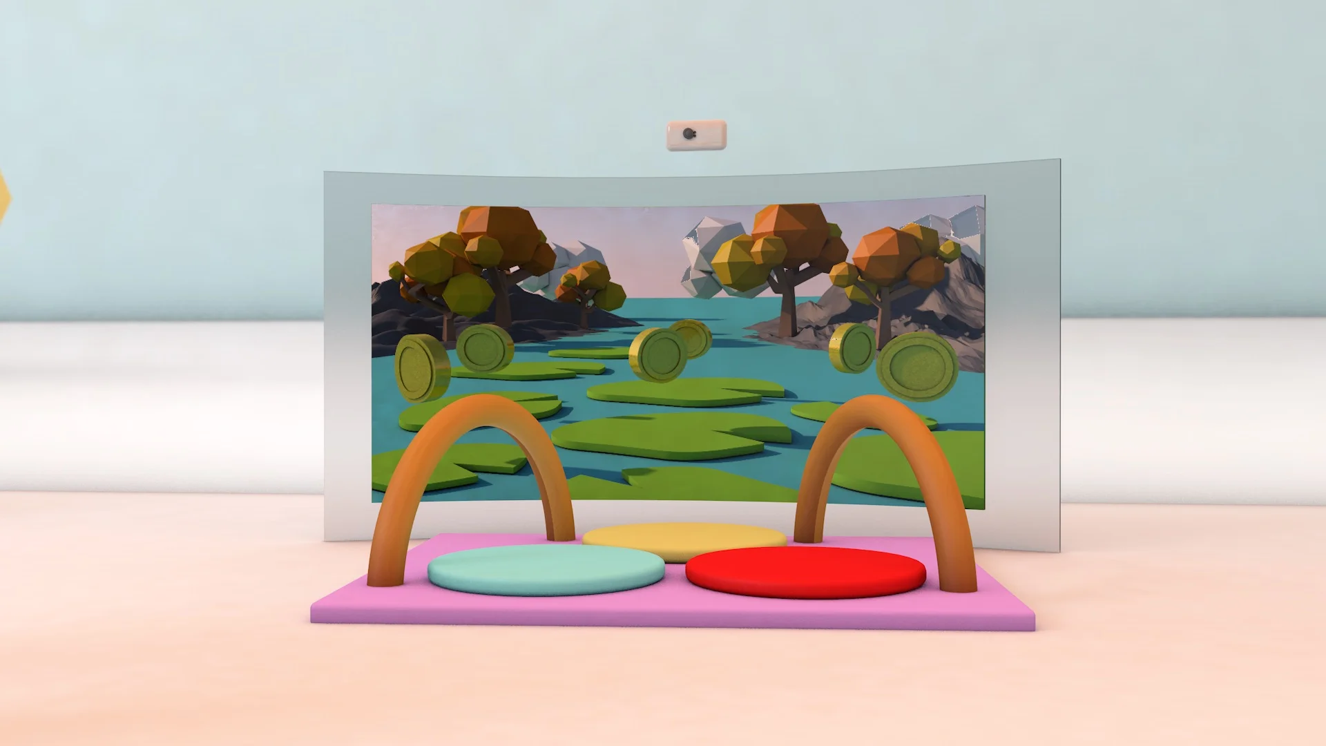 Rack up some coinage by hopping to and from lily pads.