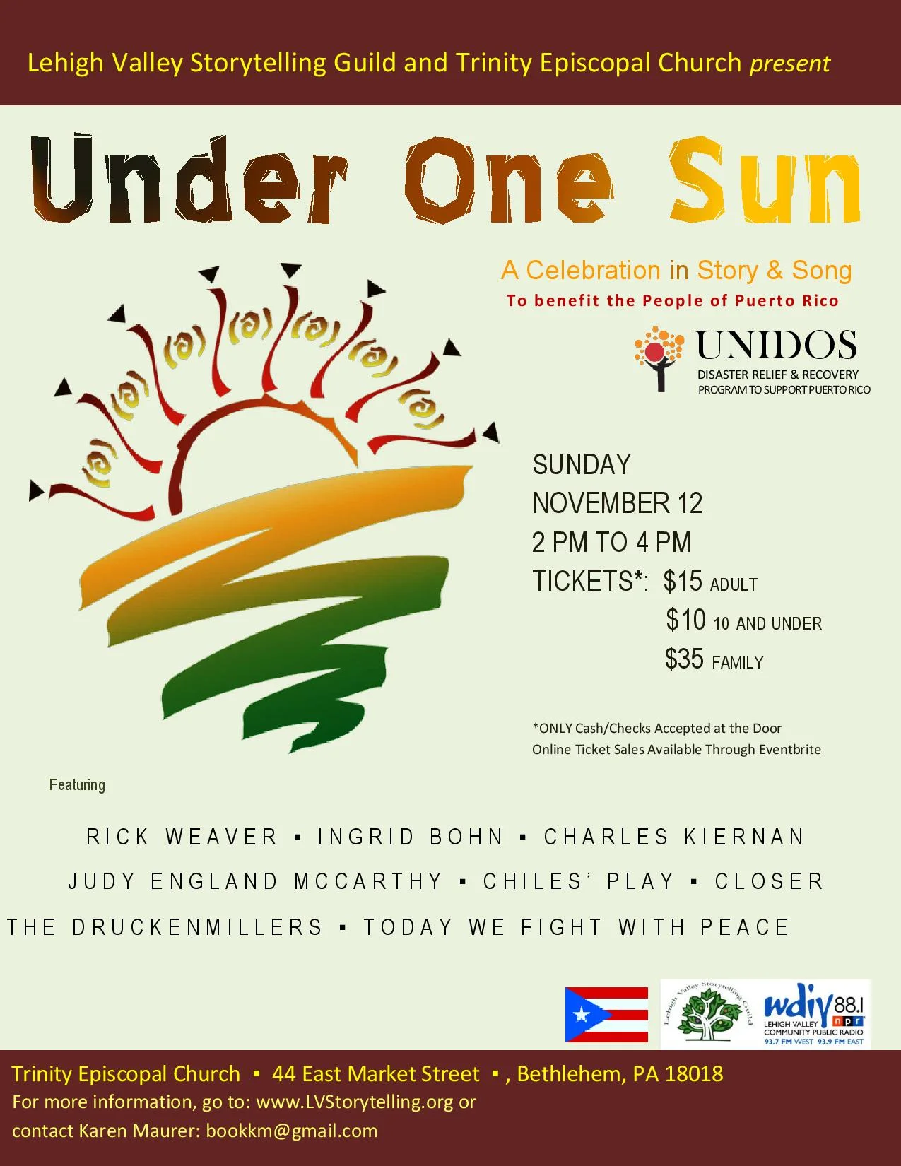 Under One Sun: A Celebration in Story and Song to Benefit the People of Puerto Rico