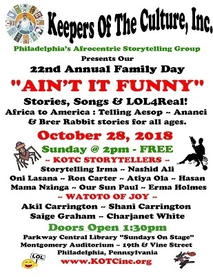 Keepers of Culture, Inc.:  22nd Annual Family Day &amp; Ain't It Funny