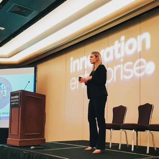 @kristinamlibby: It's a new era of #influence and #influencermarketing and especially #socialmedia - loved speaking today at #digimarketing in #NYC . ( Image courtesy of Kristina Libby via Instagram) 