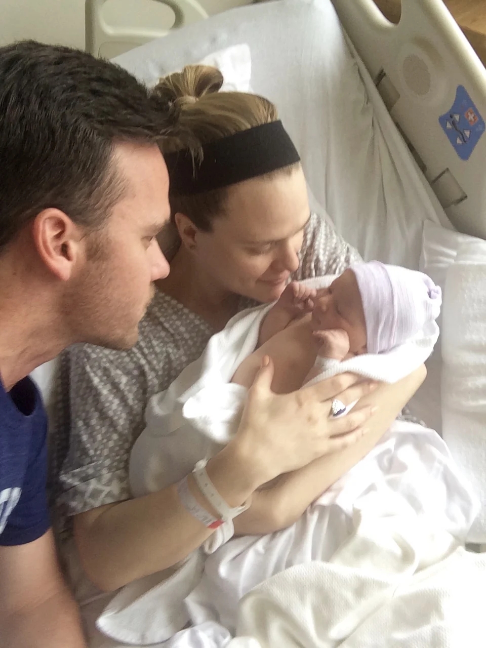 Meeting our little dude 18 months ago.